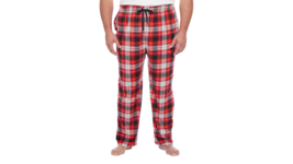 Foundry Men&#39;s Big &amp; Tall Pajama Lounge Pants 3XLT Red Cream Plaid Microf... - £17.01 GBP