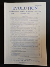 International Journal of Organic Evolution Novembe 1988 Vol 42 No 6 Pg 1129-1384 - £23.25 GBP