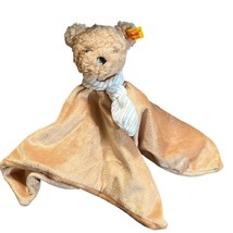 Steiff Jimmy Teddy Bear 10&quot; Beige Comforter Security Baby Blanket Lovie - £15.34 GBP