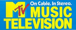 ViNtAgE MTV Music Television STICKER - On Cable. In Stereo Rock Band DECAL - $9.99