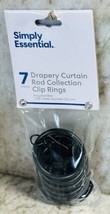 Simply Essential 7 Drapery Curtain Rod Collection Clip Rings-Ring Dia 1-... - £12.38 GBP
