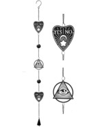 Ouija Planchette Eye Of Providence Metal Wall Hanging Mobile Wind Chime ... - $25.99