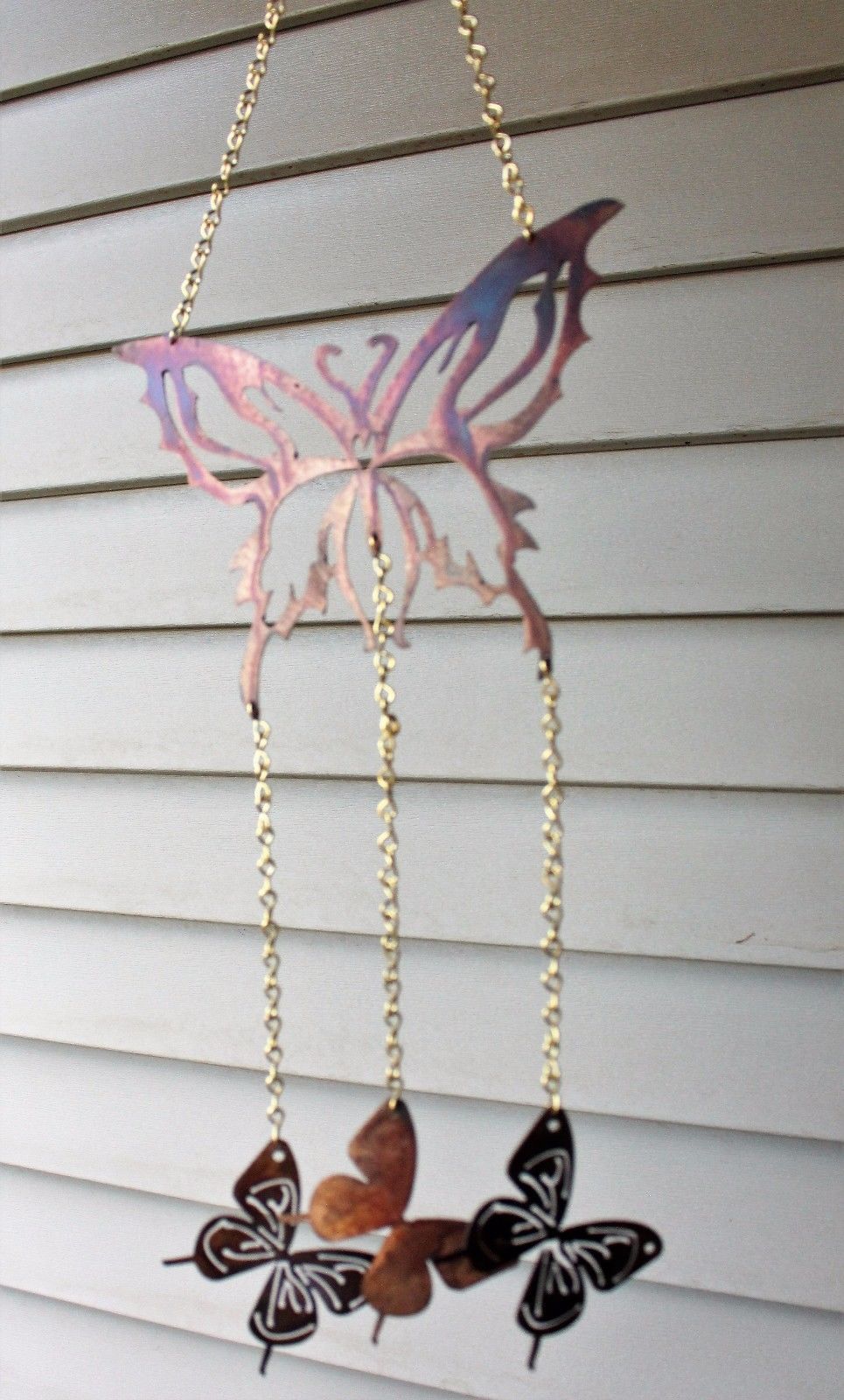 Butterfly  Metal Wall Art Wind Chime/Mobile - $31.33