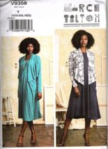 Vogue V9358 Misses XS to M Marcy Tilton Pullover Dress and Shrug Sewing ... - $23.14