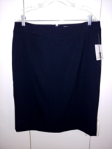 Calvin Klein Ladies Black Stretch Pencil SKIRT-12-NWT-$55-LINED-POLY/RAYON/SPAN - £20.87 GBP