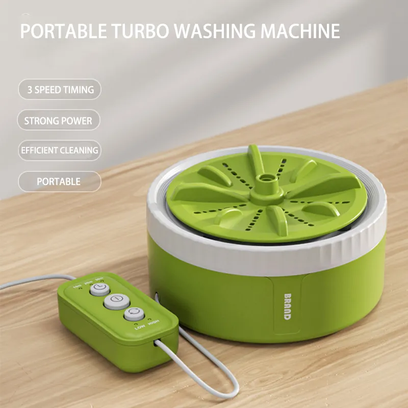 3 Speed Timing Mini Portable Washing Machine USB Rotating Turbine Washing - $22.47+