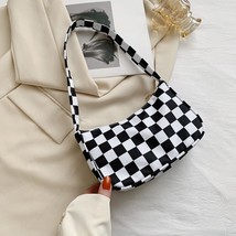 Shopper Bag for Women 2022 Trend Plaid Print Nylon Female Handbag Should... - £19.07 GBP