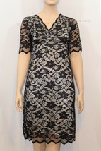 Plus Size Sexy Cocktail Black v-Neck Lace Dress XL XXL XXXL - £53.94 GBP