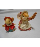 2 Little Cheesers 1991 Ganz figures Violet &amp; Mama Woodsworth Rolling Bin... - $22.76