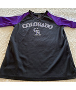 Genuine Merchandise Colorado Rockies Baseball Black Short Sleeve Shirt 1... - £7.32 GBP
