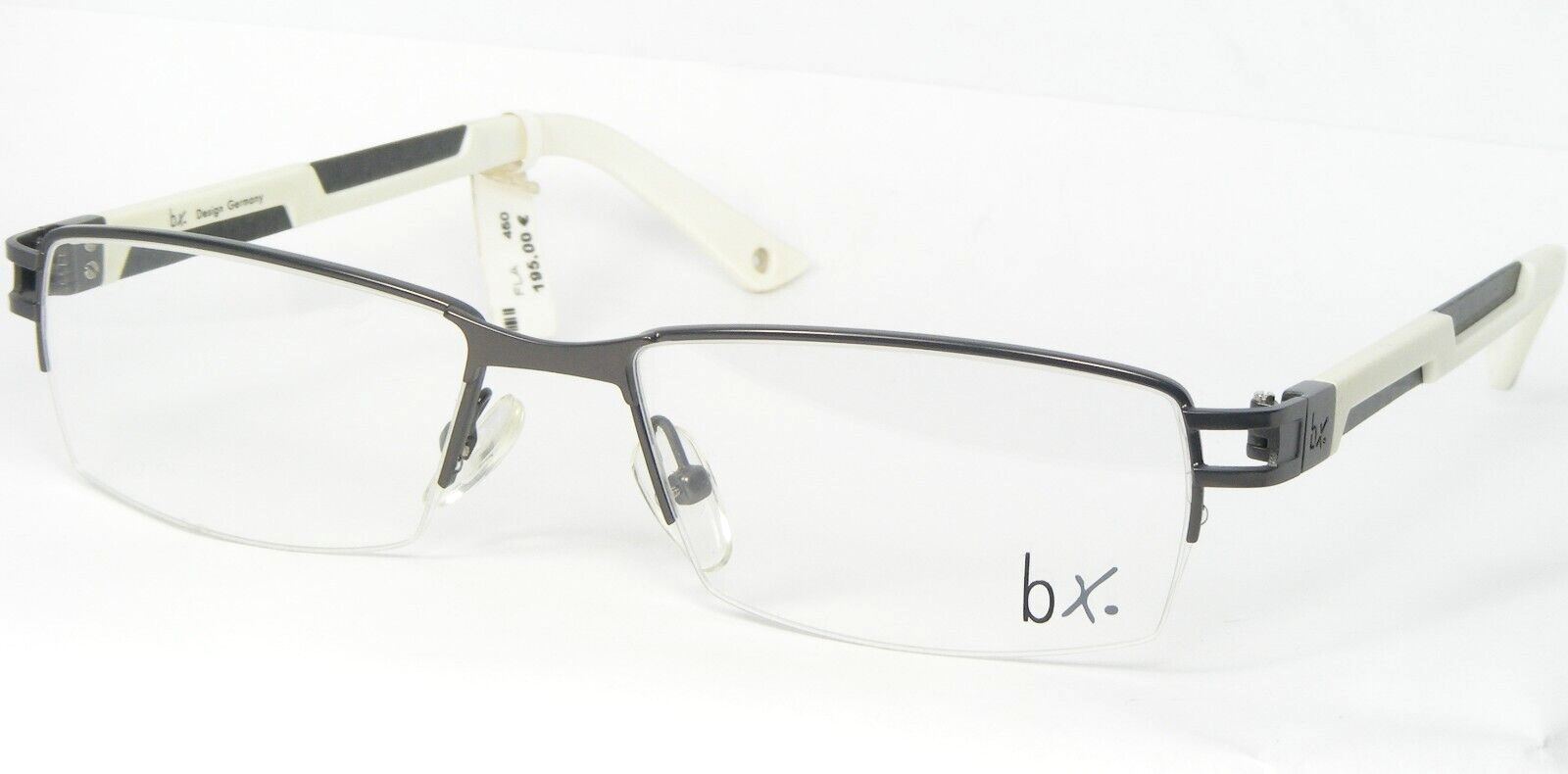 Bx. bx450 Col.3 Scuro Grigio/Bianco Occhiali Montatura 54-17-140mm Germania - $96.02