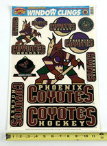 Phoenix Coyotes 11.75&quot; x 17&quot; Window Clings Decal Vintage 1996 Champion Series - £14.30 GBP