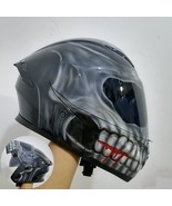 Skulm helmet  2 custom motorcycle helmet airbrush paint DOT modular - $409.28 CAD