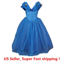 Cinderella Princess Butterfly Party Dress kids Costume Dress for girls 2-12 Y - £14.22 GBP+