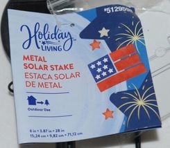 Holiday Living 5129598 American Flag Metal Solar Stake Light image 4