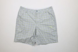 Puma Golf DryCell Mens Size 32 Rickie Fowler Golfing Golf Chino Shorts Plaid - $39.55