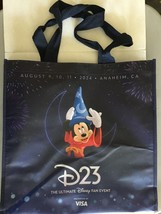 2024 Official Disney D23 Expo Fantasia Mickey 14&#39;&#39; x 14&#39;&#39; Tote Bag - $11.66