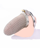 Stainless Steel Chastity Cage Mesh Lock Cock Cage 5 Lengths - $65.00+