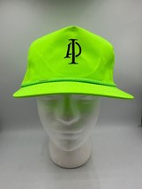 Vintage Neon Rope Hat Cap Snapback Green One Size Trucker American Petroleum API - $14.49