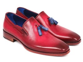 Paul Parkman Mens Shoes Loafers Burgundy Tassel Handmade Slip-On 5141BUR - £316.05 GBP