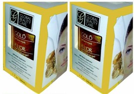 LOT 2 GlobalBeauty Care Gold Gel Wash Off Face Mask w/ Applicator 1.7 oz... - $257.87 MXN