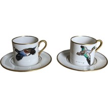 1950s Abercrombie &amp; Fitch Artist Signed Ducks Demitasse Cups &amp; Saucers 2... - £33.63 GBP