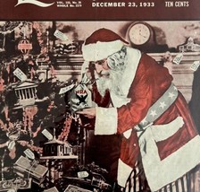 Santa Claus NRA Politics Christmas 1933 Lithograph Cover Literary Digest DWCC13 - £63.26 GBP