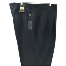 VINICI Men&#39;s Black Dress Pants Pleated Front Open Hem Lined to the Knee ... - £32.86 GBP