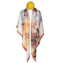 NWT Silk Scarf 53&quot;x53&quot; Super Large Square Shawl Wrap S2232 Xiang Yun Sha - £39.16 GBP