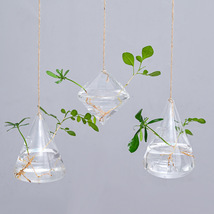 Hanging Hydroponic Vase, Geometric Glass Vase 3pcs, Wall Hanging Plant Vase - £19.23 GBP