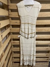 Vintage Kroshetta by Papillon Crocheted Two Piece Dress Set Woman&#39;s Size... - £35.69 GBP