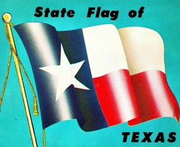 Texas TX Lone Star State Flag of Texas Unused UNP Vtg Chrome Postcard - £2.34 GBP