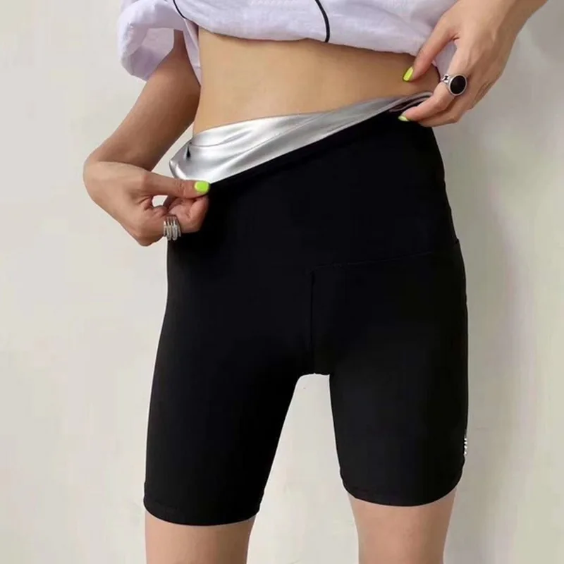 Sporting Women Thermo Sweat Sauna Shorts Fitness Exercise Capri Pants Workout Ho - £24.04 GBP