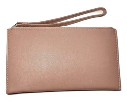 NWOT FURLA Pink Moonstone Italian XL Saffiano Wristlet Travel Pouch - $76.99