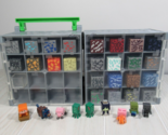 Minecraft Mojang collector&#39;s Case 24 Mini Boxes 9 Minifigure Lot set Fig... - $39.59