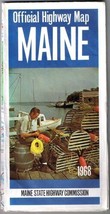 Maine Road Map Official Highway Map 1968 - £5.68 GBP