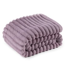 Light Purple Fleece Blanket For Couch - Super Soft Cozy Twin Blankets For Women, - £37.12 GBP