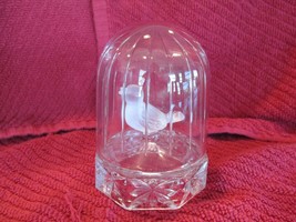 Hofbauer Byrdes Frosted Bird Under Crystal Dome Glass Vintage Unsigned Euc - £23.52 GBP