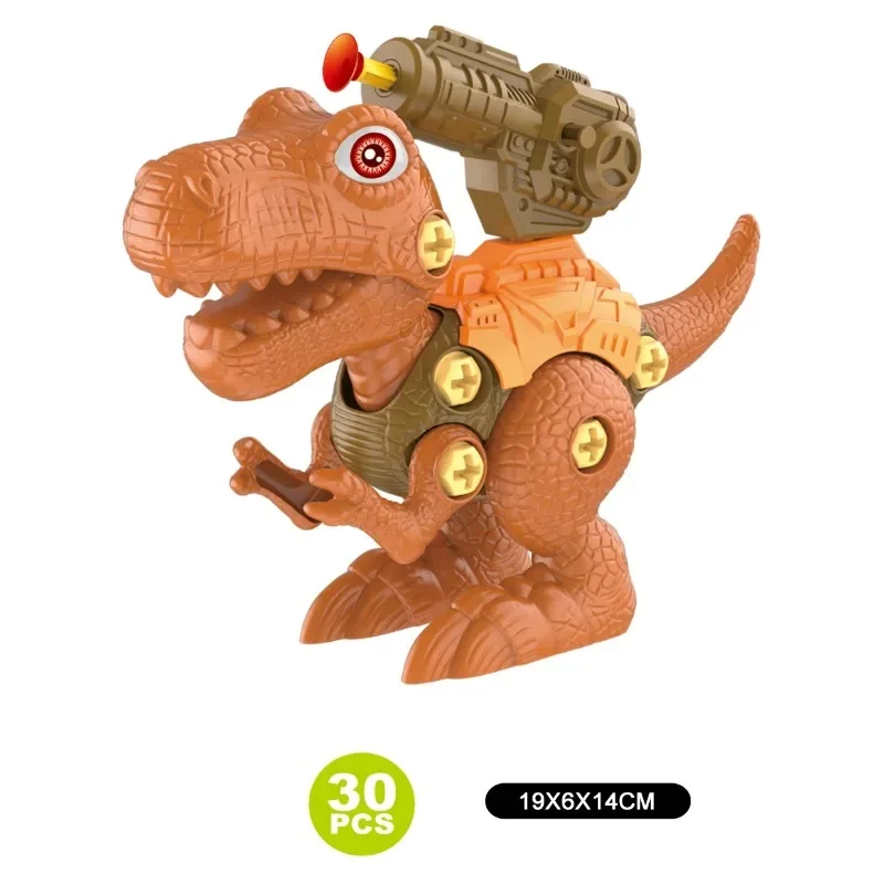 Screwing Blocks Dinosaurs Ejection Toys Assembly Nuts Tyrannosaurus Model - £15.61 GBP