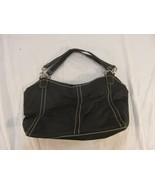 Adult Women&#39;s Avon Black Faux Leather Shoulder Strap Purse Bag Polyester... - $18.21