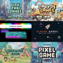 Pixelated Fonts 300+ Bundle Pixel Fonts Commercial Use Instant Download - $5.99