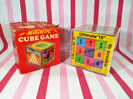 Neat 1960&#39;s 6 Way Magnetic Cube Game Hong Kong 6 Different Games in 1 + ... - £14.10 GBP
