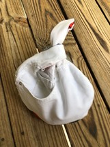 Upcycled White Denim Jeans Japanese Knot Bag Wristlet Knot Bag Eco friendly Bag - £17.12 GBP