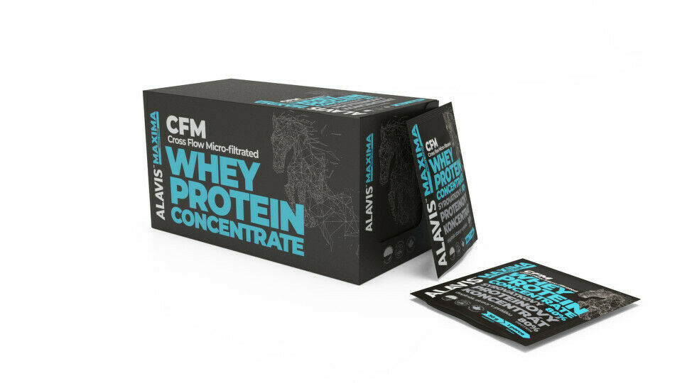 Primary image for Genuine ALAVIS MAXIMA Whey protein concentrate 80% 25 sachets food supplement