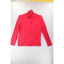 Chelsea &amp; Theodore Womens Pullover Sweater Red Long Sleeve Mock Neck Key... - £12.51 GBP