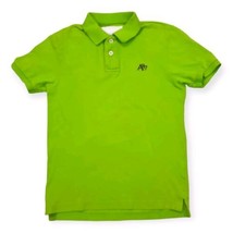 Aeropostale Shirt Mens Small Green Polo Short Sleeve Logo A87 100% Cotton Pique - £9.21 GBP