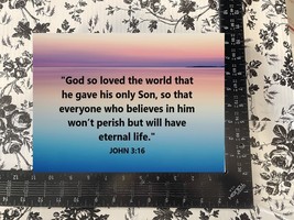 BIBLE VERSE SCRIPTURE &quot;GOD SO LOVED THE WORLD...&quot;  Quote PHOTO 8.5X11 - $8.90
