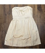 Anthropologie SINE Gold Micro-Ribbed Strapless Cocktail Dress 10 - €24,40 EUR