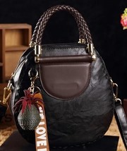 Vintage Fashion Leather Women Bucket Bag Handbag Vintage Tel Messenger Bags High - £148.13 GBP