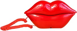 Real Wired Funny Mouth Cartoon Telephone For Gift (Red), Corded, And Par... - $33.95